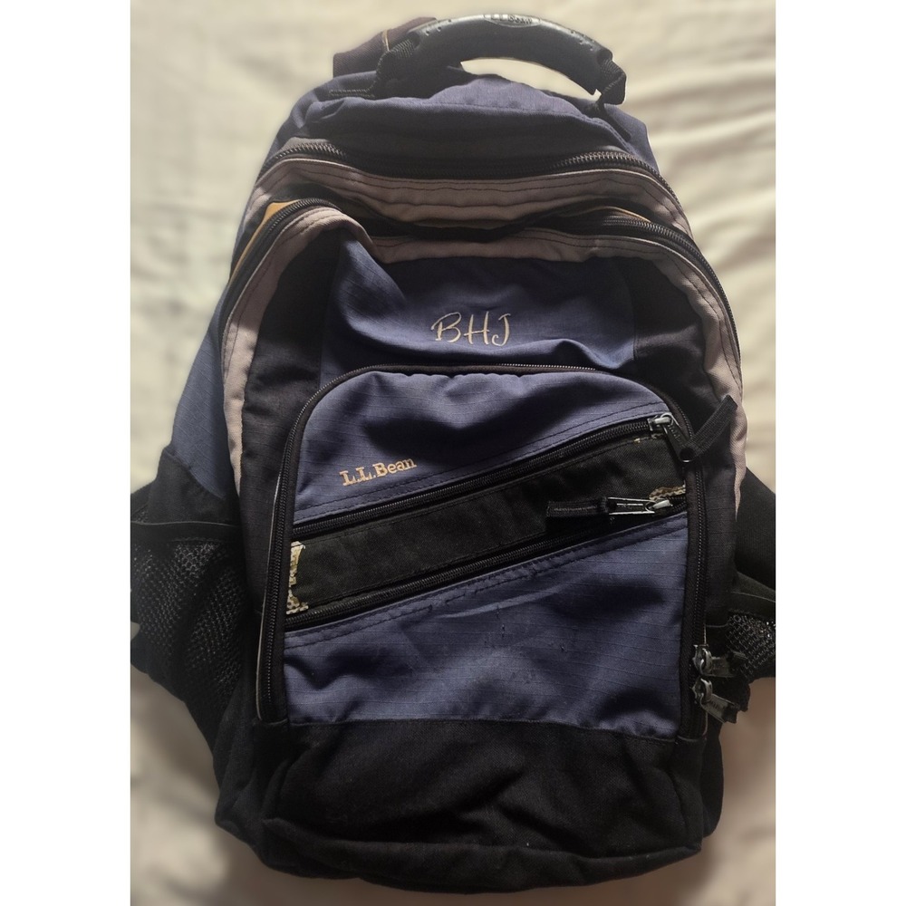 LL Bean 0YP82 Technical Backpack Gorpcore Daypack Navy Blue Black OS